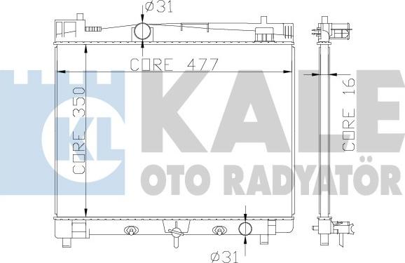 KALE OTO RADYATÖR 342210 - Radiateur, refroidissement du moteur cwaw.fr