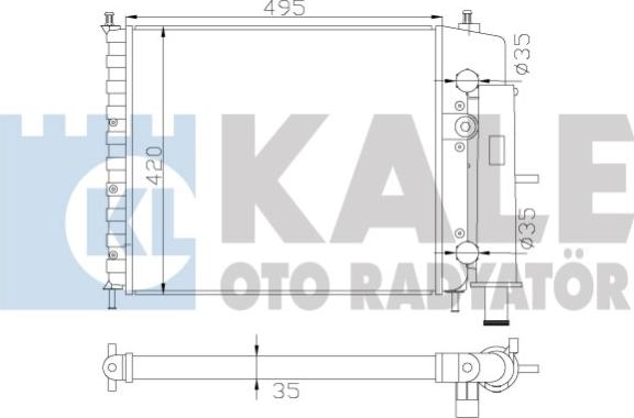 KALE OTO RADYATÖR 342270 - Radiateur, refroidissement du moteur cwaw.fr