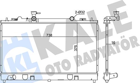 KALE OTO RADYATÖR 347920 - Radiateur, refroidissement du moteur cwaw.fr