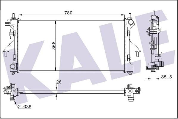 KALE OTO RADYATÖR 347470 - Radiateur, refroidissement du moteur cwaw.fr