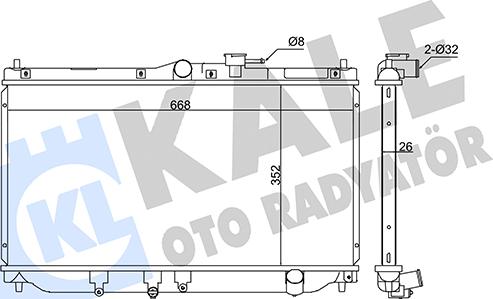 KALE OTO RADYATÖR 347570 - Radiateur, refroidissement du moteur cwaw.fr