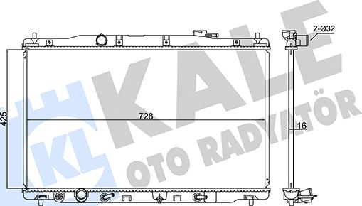 KALE OTO RADYATÖR 347740 - Radiateur, refroidissement du moteur cwaw.fr