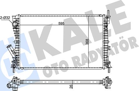 KALE OTO RADYATÖR 354260 - Radiateur, refroidissement du moteur cwaw.fr