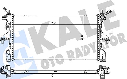 KALE OTO RADYATÖR 355660 - Radiateur, refroidissement du moteur cwaw.fr