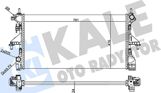 KALE OTO RADYATÖR 356960 - Radiateur, refroidissement du moteur cwaw.fr