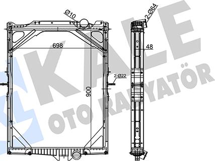 KALE OTO RADYATÖR 350180 - Radiateur, refroidissement du moteur cwaw.fr