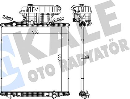 KALE OTO RADYATÖR 350245 - Radiateur, refroidissement du moteur cwaw.fr