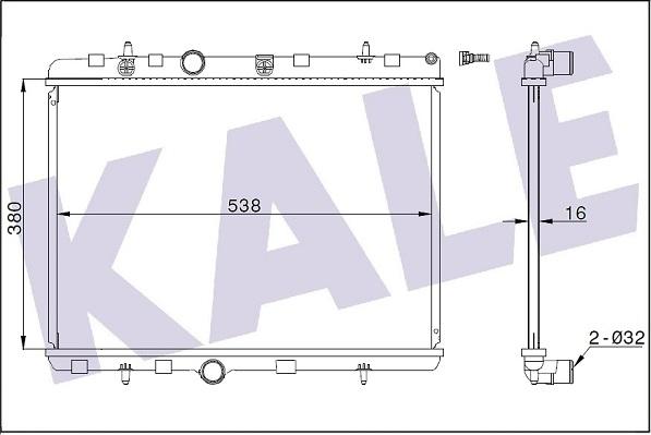 KALE OTO RADYATÖR 350745 - Radiateur, refroidissement du moteur cwaw.fr