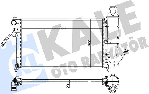 KALE OTO RADYATÖR 351845 - Radiateur, refroidissement du moteur cwaw.fr