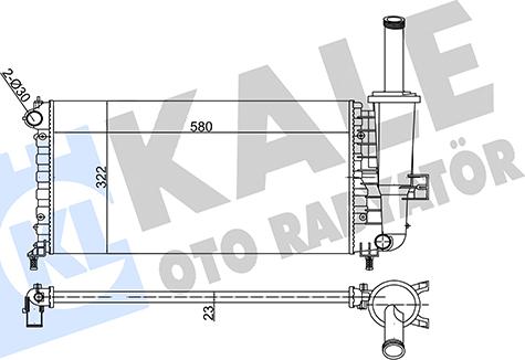 KALE OTO RADYATÖR 351855 - Radiateur, refroidissement du moteur cwaw.fr