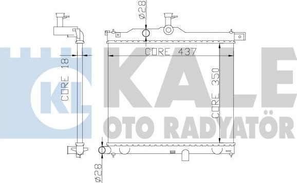 KALE OTO RADYATÖR 358300 - Radiateur, refroidissement du moteur cwaw.fr