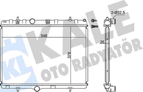 KALE OTO RADYATÖR 352500 - Radiateur, refroidissement du moteur cwaw.fr