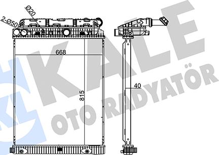 KALE OTO RADYATÖR 352840 - Radiateur, refroidissement du moteur cwaw.fr