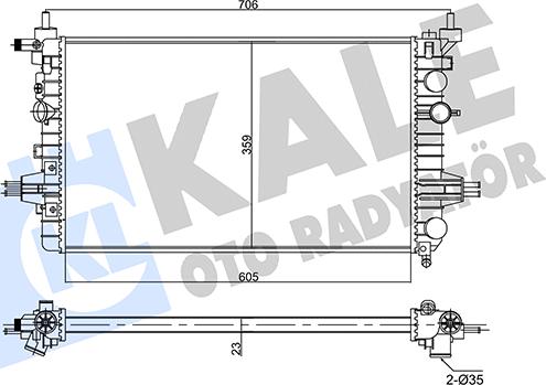 KALE OTO RADYATÖR 357020 - Radiateur, refroidissement du moteur cwaw.fr