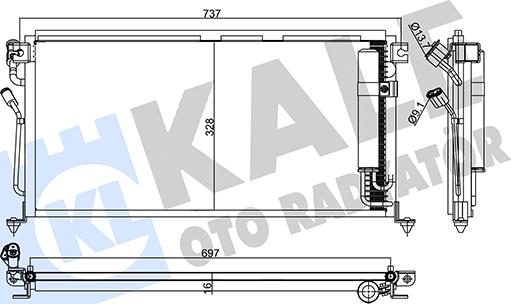 KALE OTO RADYATÖR 357840 - Condensateur, climatisation cwaw.fr