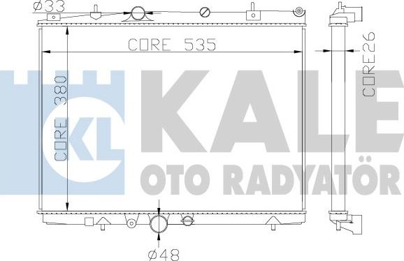 KALE OTO RADYATÖR 364500 - Radiateur, refroidissement du moteur cwaw.fr