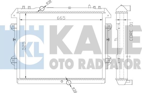 KALE OTO RADYATÖR 366500 - Radiateur, refroidissement du moteur cwaw.fr