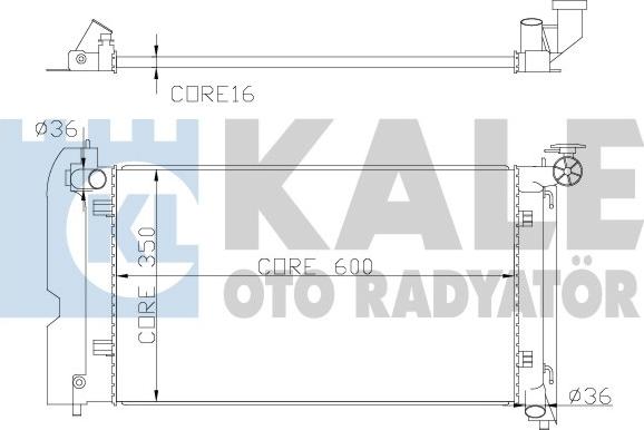 KALE OTO RADYATÖR 366800 - Radiateur, refroidissement du moteur cwaw.fr