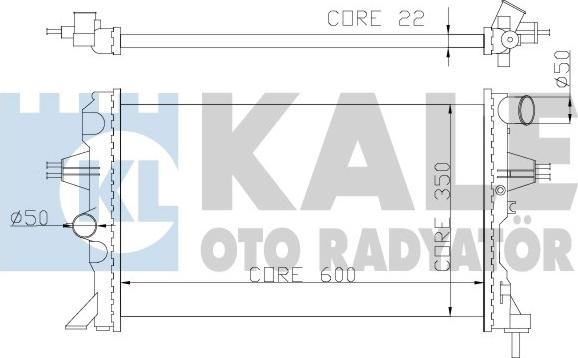 KALE OTO RADYATÖR 363500 - Radiateur, refroidissement du moteur cwaw.fr