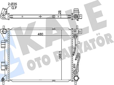 KALE OTO RADYATÖR 363525 - Radiateur, refroidissement du moteur cwaw.fr