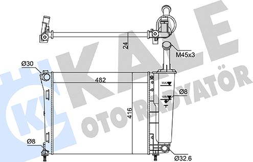 KALE OTO RADYATÖR 363060 - Radiateur, refroidissement du moteur cwaw.fr