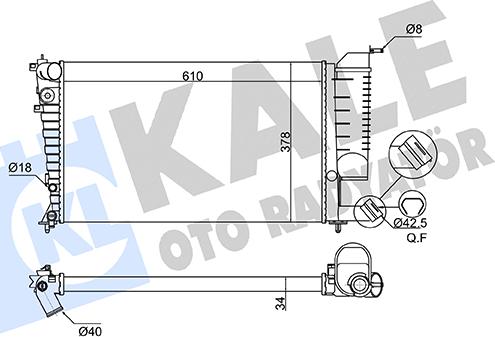 KALE OTO RADYATÖR 363080 - Radiateur, refroidissement du moteur cwaw.fr