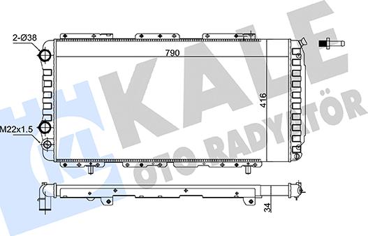 KALE OTO RADYATÖR 363140 - Radiateur, refroidissement du moteur cwaw.fr