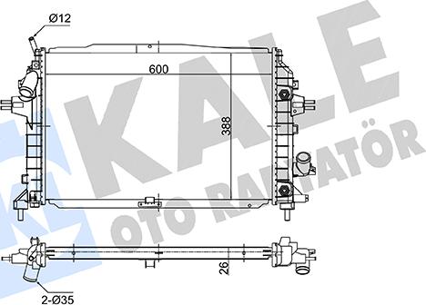 KALE OTO RADYATÖR 363265 - Radiateur, refroidissement du moteur cwaw.fr