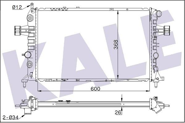 KALE OTO RADYATÖR 363700 - Radiateur, refroidissement du moteur cwaw.fr