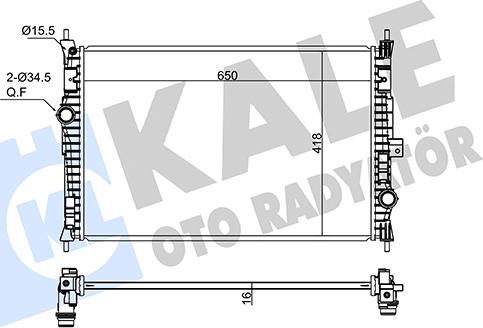 KALE OTO RADYATÖR 362345 - Radiateur, refroidissement du moteur cwaw.fr