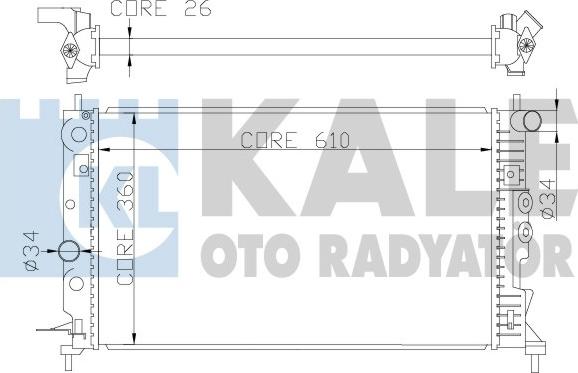 KALE OTO RADYATÖR 374100 - Radiateur, refroidissement du moteur cwaw.fr