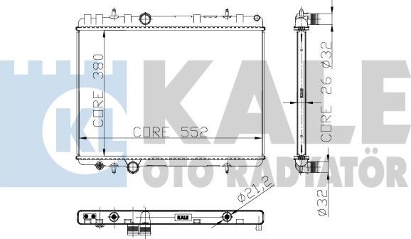 KALE OTO RADYATÖR 241200 - Radiateur, refroidissement du moteur cwaw.fr