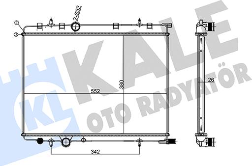 KALE OTO RADYATÖR 243200 - Radiateur, refroidissement du moteur cwaw.fr