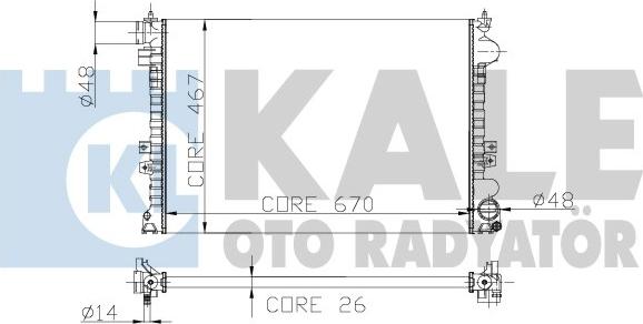 KALE OTO RADYATÖR 242500 - Radiateur, refroidissement du moteur cwaw.fr