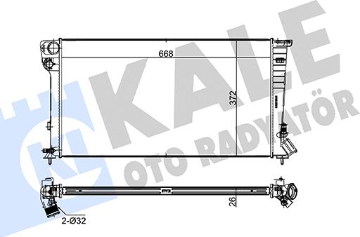 KALE OTO RADYATÖR 242800 - Radiateur, refroidissement du moteur cwaw.fr