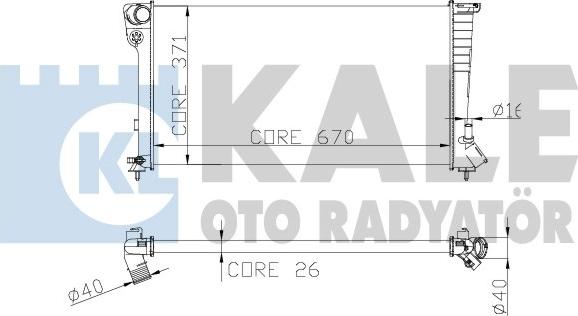 KALE OTO RADYATÖR 257600 - Radiateur, refroidissement du moteur cwaw.fr