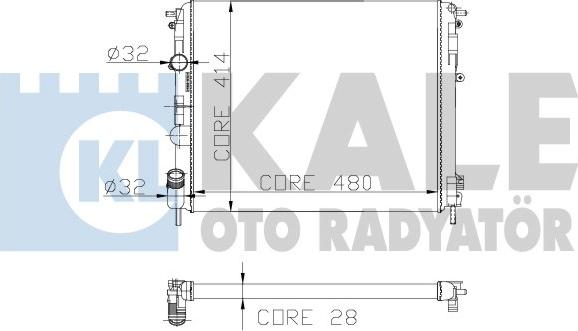 KALE OTO RADYATÖR 205600 - Radiateur, refroidissement du moteur cwaw.fr