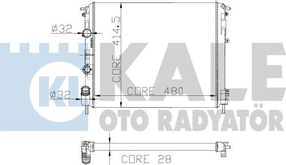 KALE OTO RADYATÖR 205700 - Radiateur, refroidissement du moteur cwaw.fr