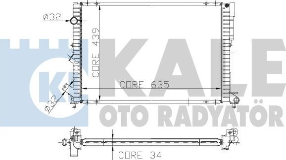 KALE OTO RADYATÖR 208400 - Radiateur, refroidissement du moteur cwaw.fr