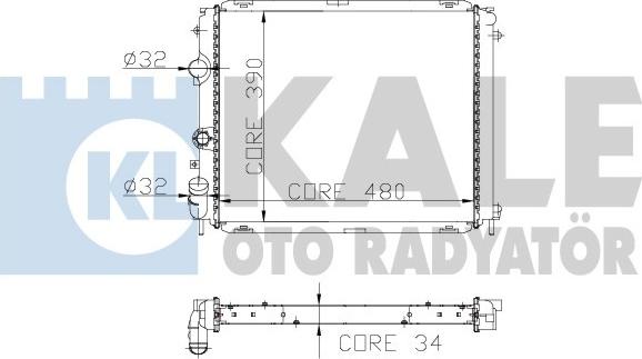 KALE OTO RADYATÖR 208100 - Radiateur, refroidissement du moteur cwaw.fr