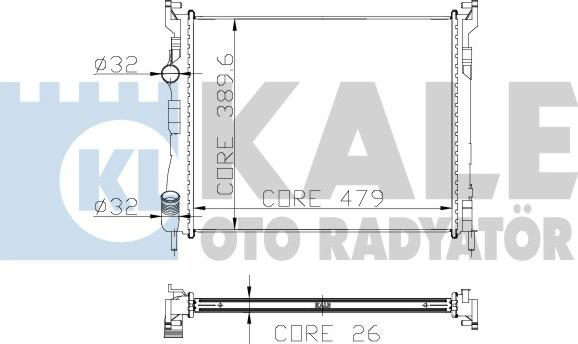 KALE OTO RADYATÖR 207400 - Radiateur, refroidissement du moteur cwaw.fr