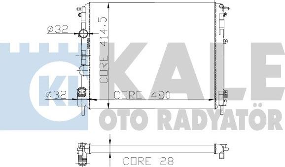 KALE OTO RADYATÖR 207100 - Radiateur, refroidissement du moteur cwaw.fr