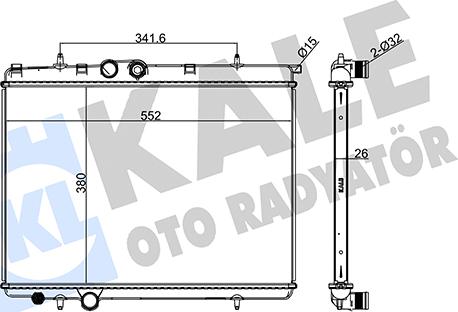 KALE OTO RADYATÖR 216400 - Radiateur, refroidissement du moteur cwaw.fr