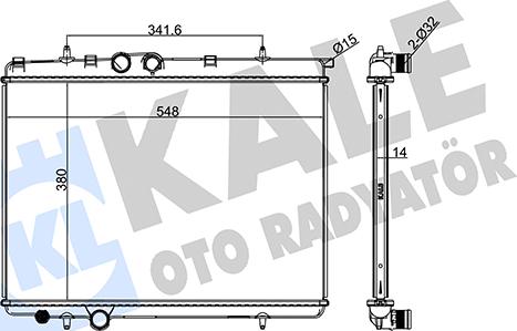 KALE OTO RADYATÖR 216600 - Radiateur, refroidissement du moteur cwaw.fr