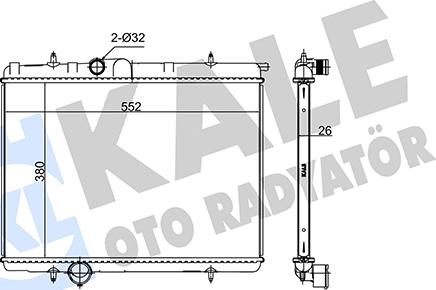 KALE OTO RADYATÖR 216200 - Radiateur, refroidissement du moteur cwaw.fr