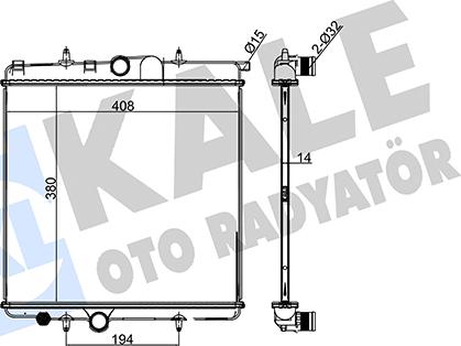 KALE OTO RADYATÖR 216700 - Radiateur, refroidissement du moteur cwaw.fr