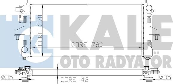 KALE OTO RADYATÖR 285600 - Radiateur, refroidissement du moteur cwaw.fr