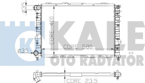 KALE OTO RADYATÖR 230800 - Radiateur, refroidissement du moteur cwaw.fr