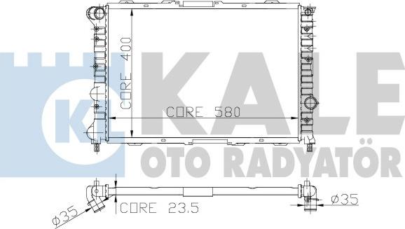 KALE OTO RADYATÖR 230700 - Radiateur, refroidissement du moteur cwaw.fr