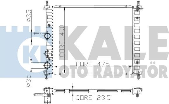 KALE OTO RADYATÖR 231300 - Radiateur, refroidissement du moteur cwaw.fr